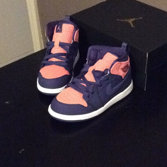 purple and peach jordan 1